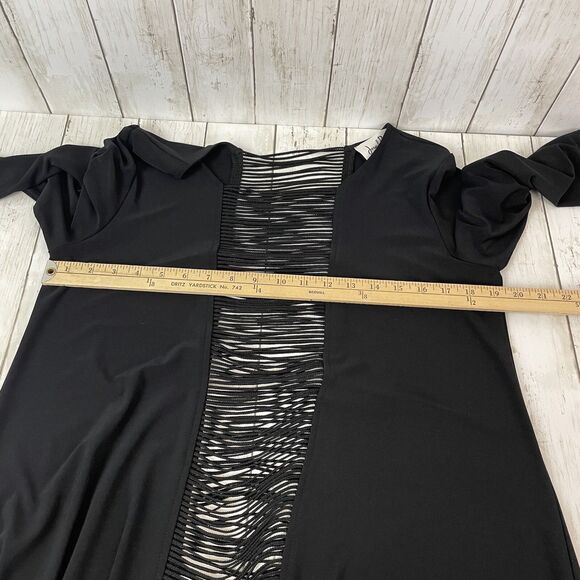 Joseph Ribkoff Black Tunic with Sheer Detail - Picture 6 of 8